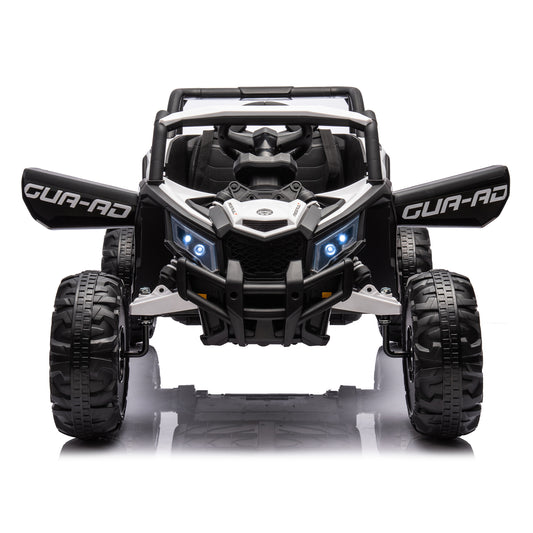 12V Ride On Car with Remote Control,UTV ride on for kid,3-Point Safety Harness, Music Player (USB Port/Volume Knob/Battery Indicator), LED Lights, High-Low Speed Switch - Off-Road Adventure for Kids