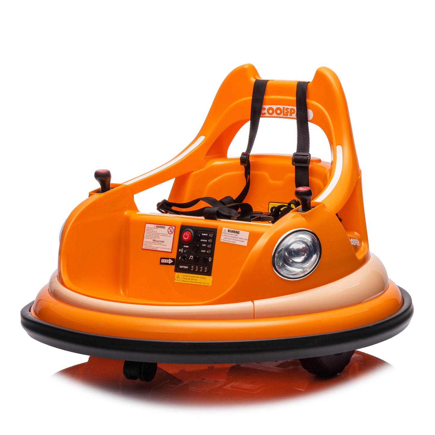 12V ride on bumper car for kids,electric car for kids,1.5-5 Years Old,W/Remote Control, LED Lights, Bluetooth & 360 Degree Spin, Vehicle body with anti-collision padding
Five-point Safety Belt,2wd