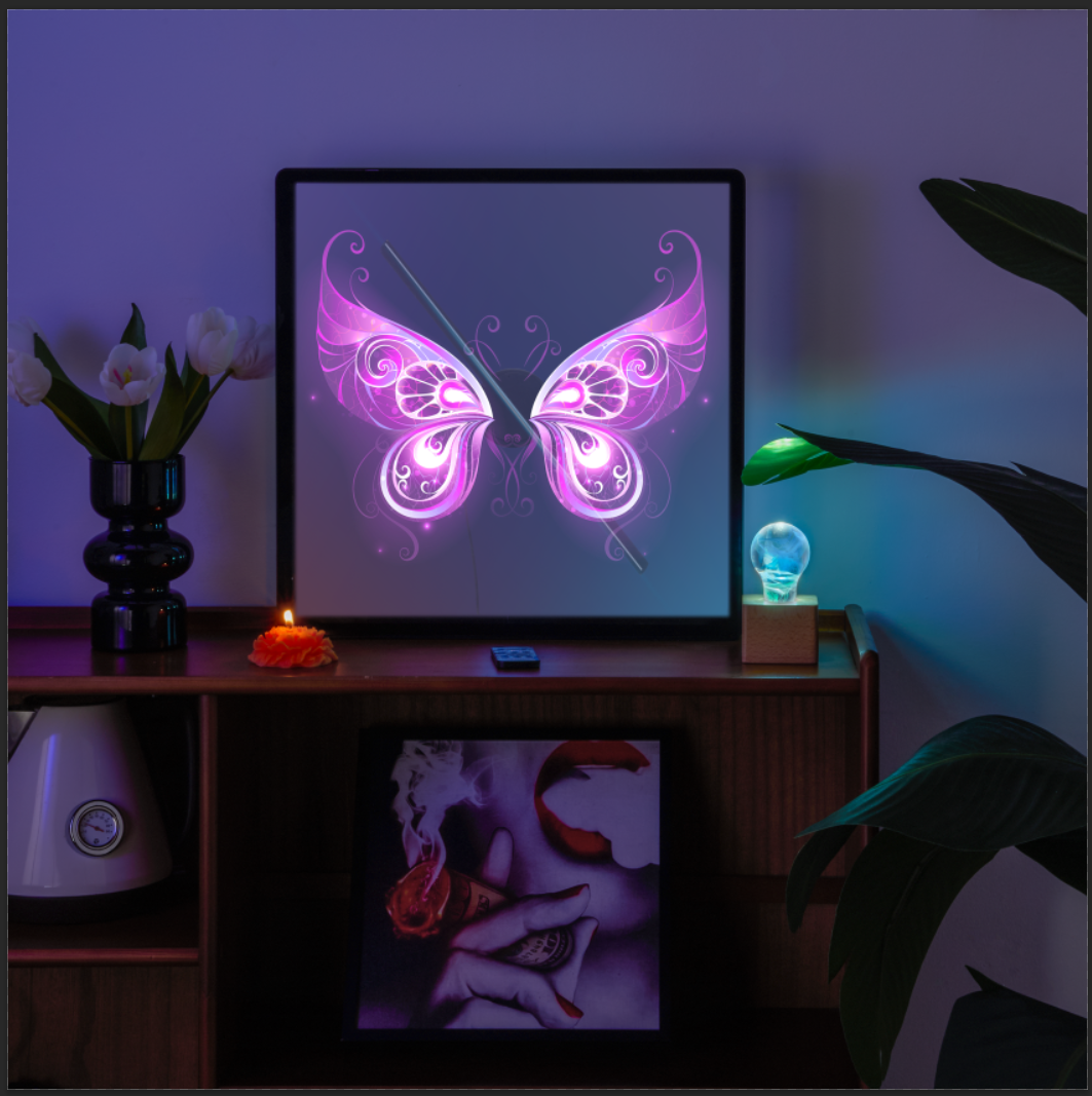 3D Hologram LED Fan With Frame-1