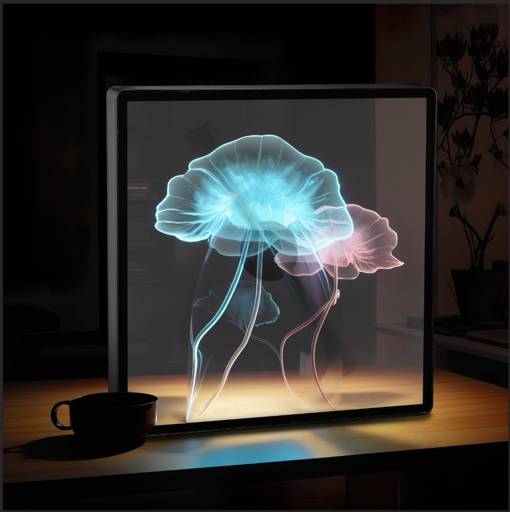 3D Hologram LED Fan With Frame-0