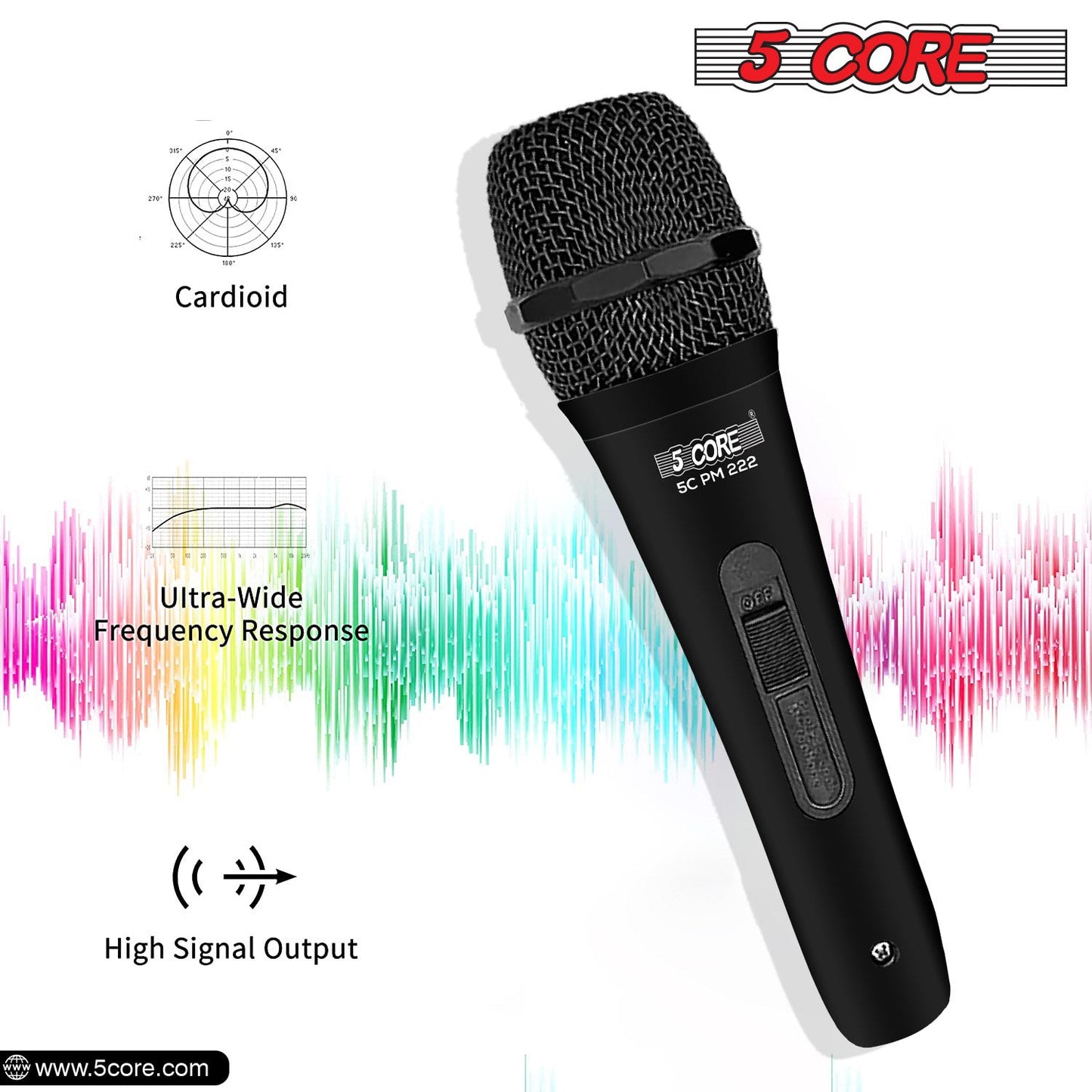 5 Core Microphone For Singing Karaoke Mic XLR Microfono Dynamic Cardioid Unidirectional-2