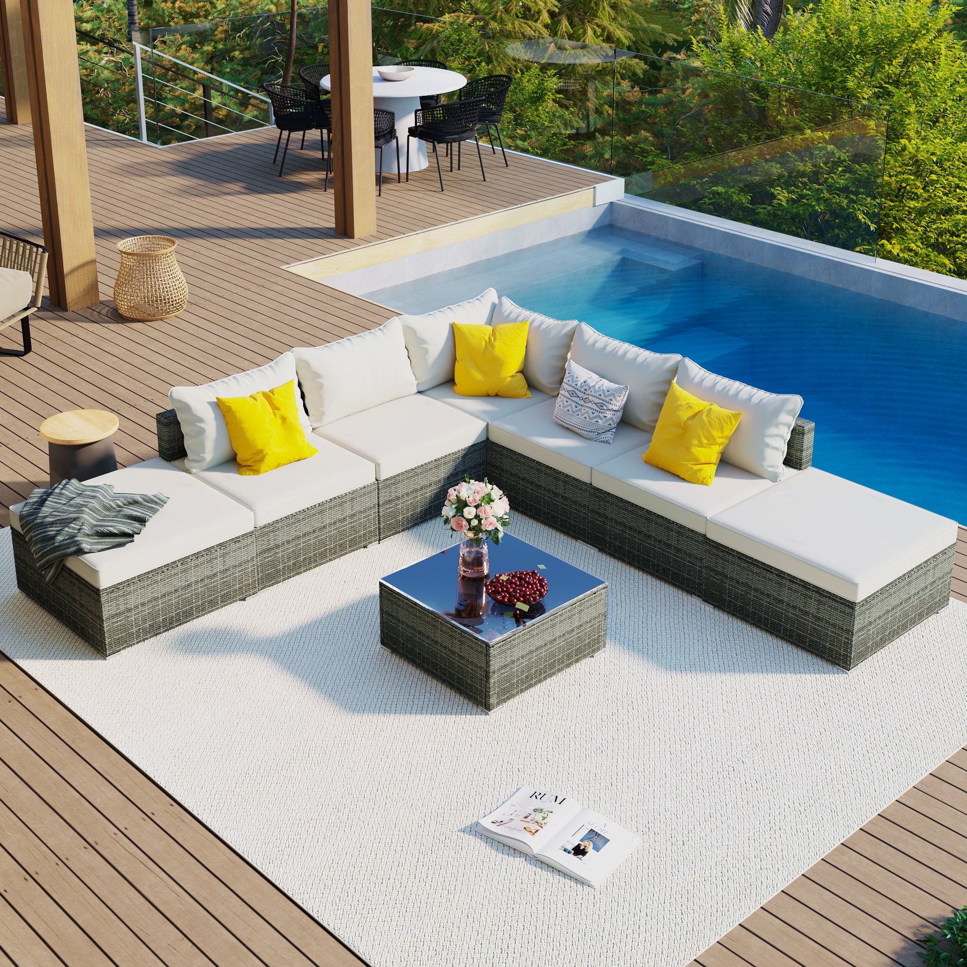 8-Pieces Outdoor Patio Furniture Set-1