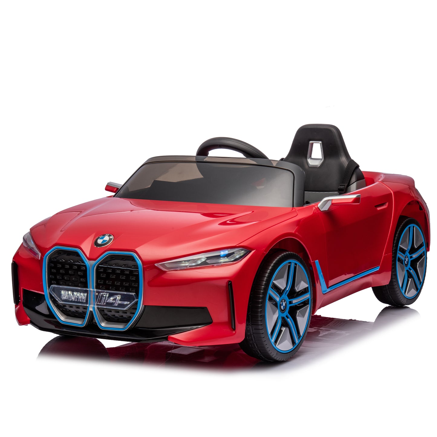 Licensed BMW I4,12v Kids ride on car 2.4G W/Parents Remote Control,electric car for kids,Three speed adjustable,Power display, USB,MP3 ,Bluetooth,LED light,Two-point safety belt,story