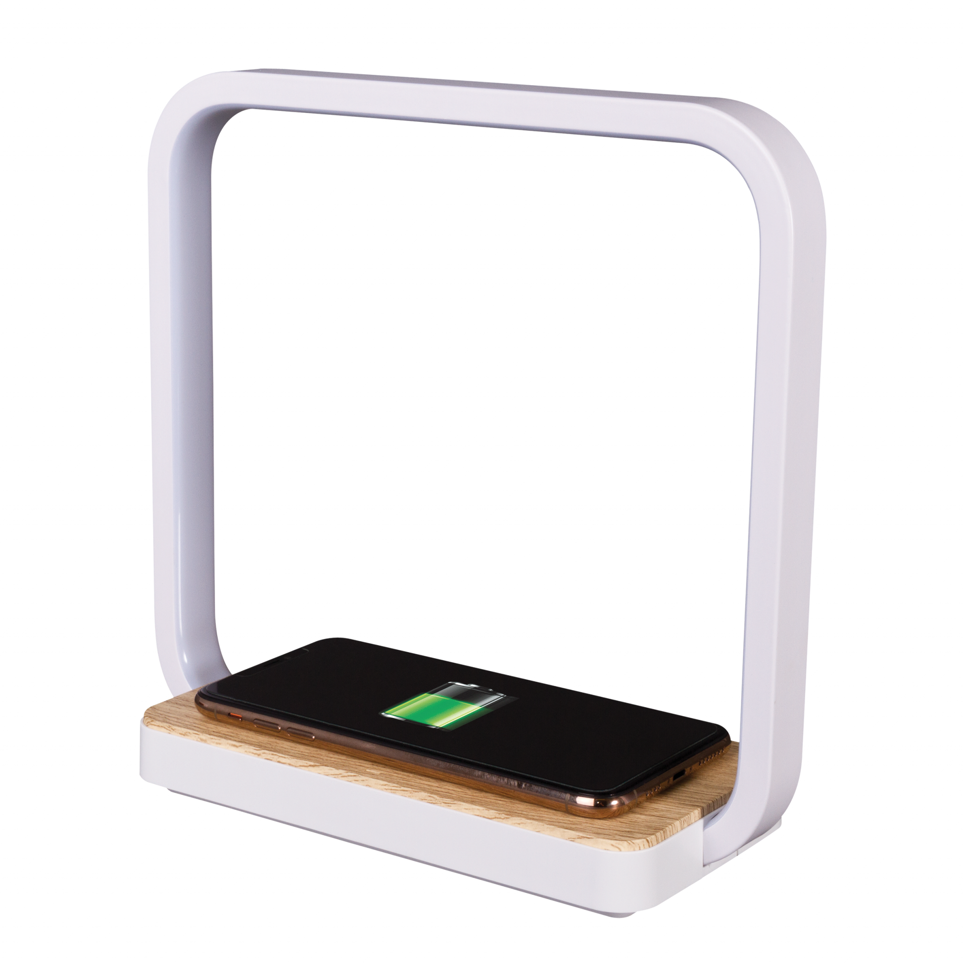 Contemporary White Wireless Phone Charger - American Smart