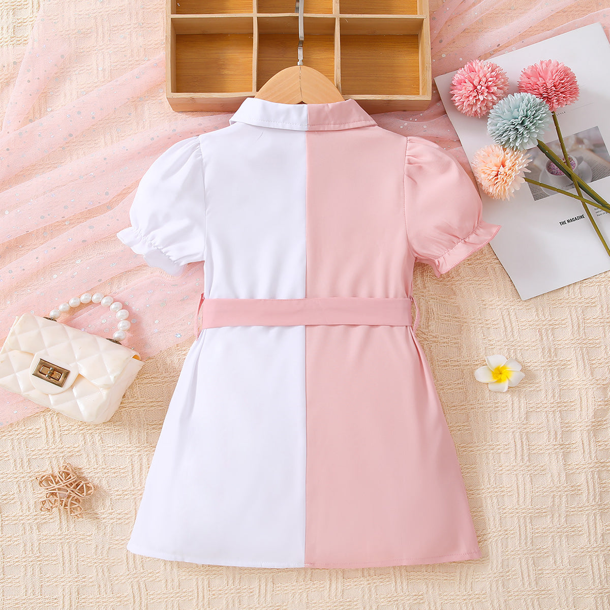 girls-two-tone-belted-shirt-dress