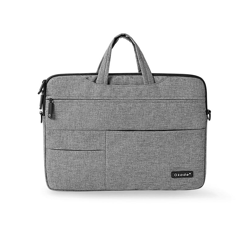 Color: Gray, Size: 15inch - Okade Super Thin Waterproof And Shockproof 11 13 15 InchMacbook Pro Air Single Shoulder Bag