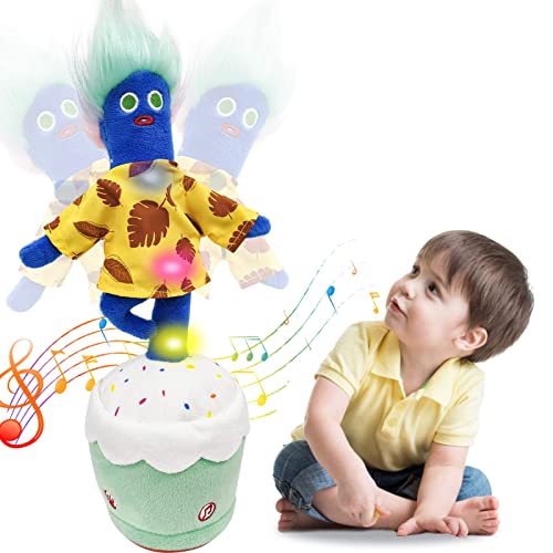 Kids Dancing Talking Cactus Toys for Baby Boys and Girls, Talking Sunny Cactus Toy Electronic Plush Toy Singing, Record & Repeating What You Say with 120 English Songs and LED Lighting for Home Decor - American Smart