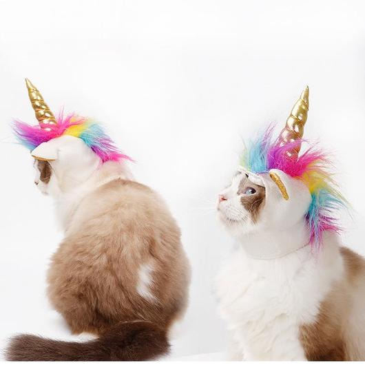 "Unicorn VS Devil" Pets Halloween Costume Hats-3