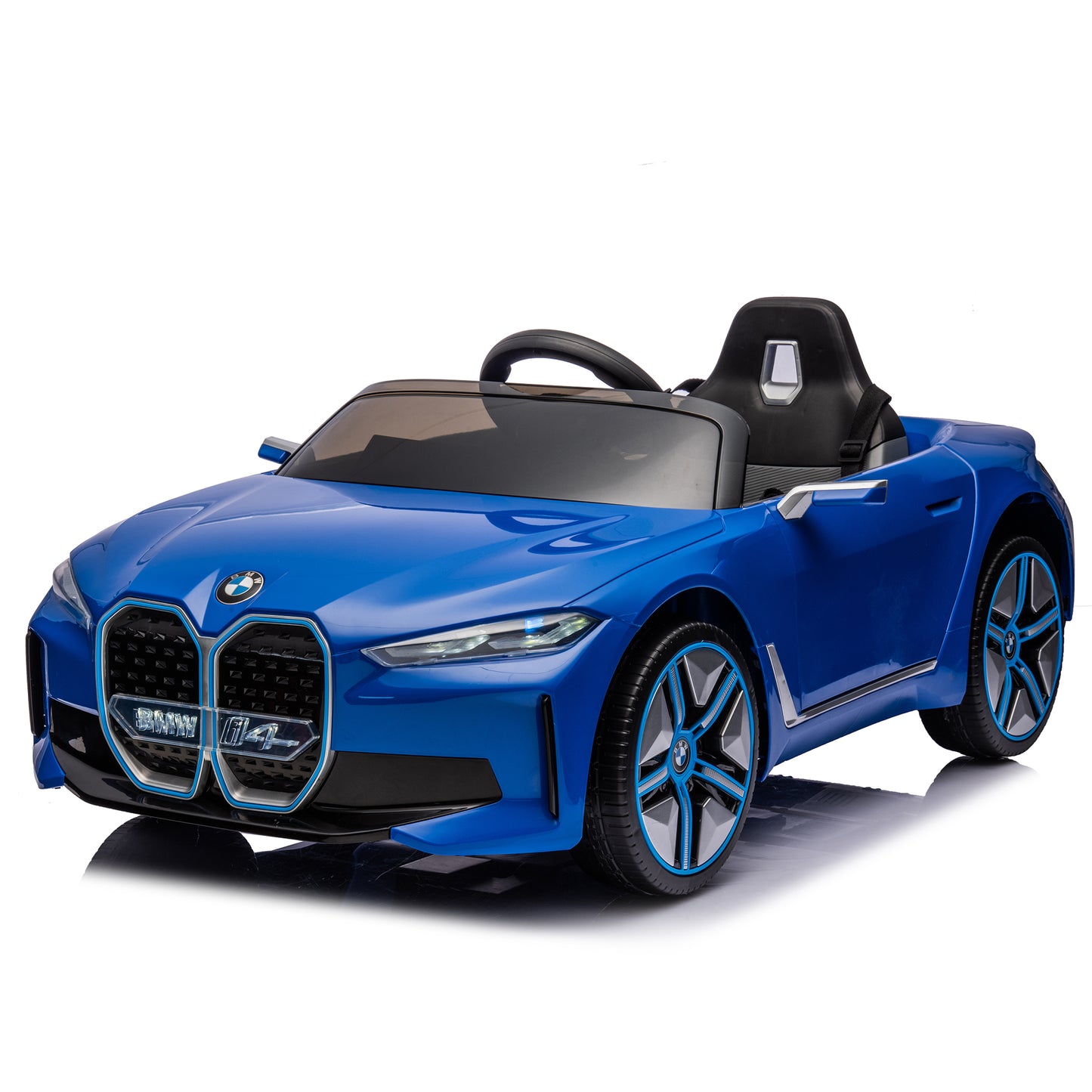 Licensed BMW I4,12v Kids ride on car 2.4G W/Parents Remote Control,electric car for kids,Three speed adjustable,Power display, USB,MP3 ,Bluetooth,LED light,Two-point safety belt,story