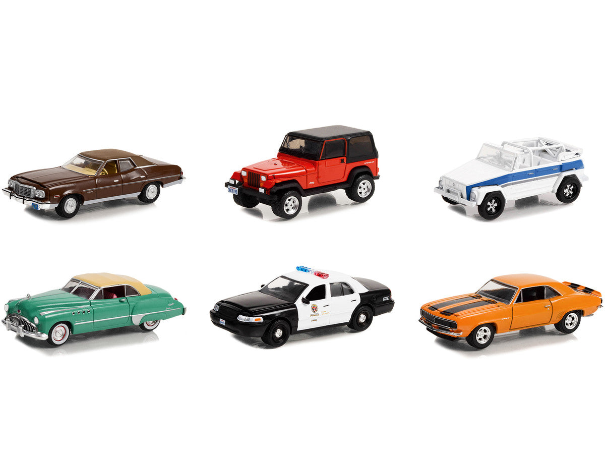 "Hollywood Series" Set of 6 pieces Release 37 1/64 Diecast Model Cars by Greenlight-1