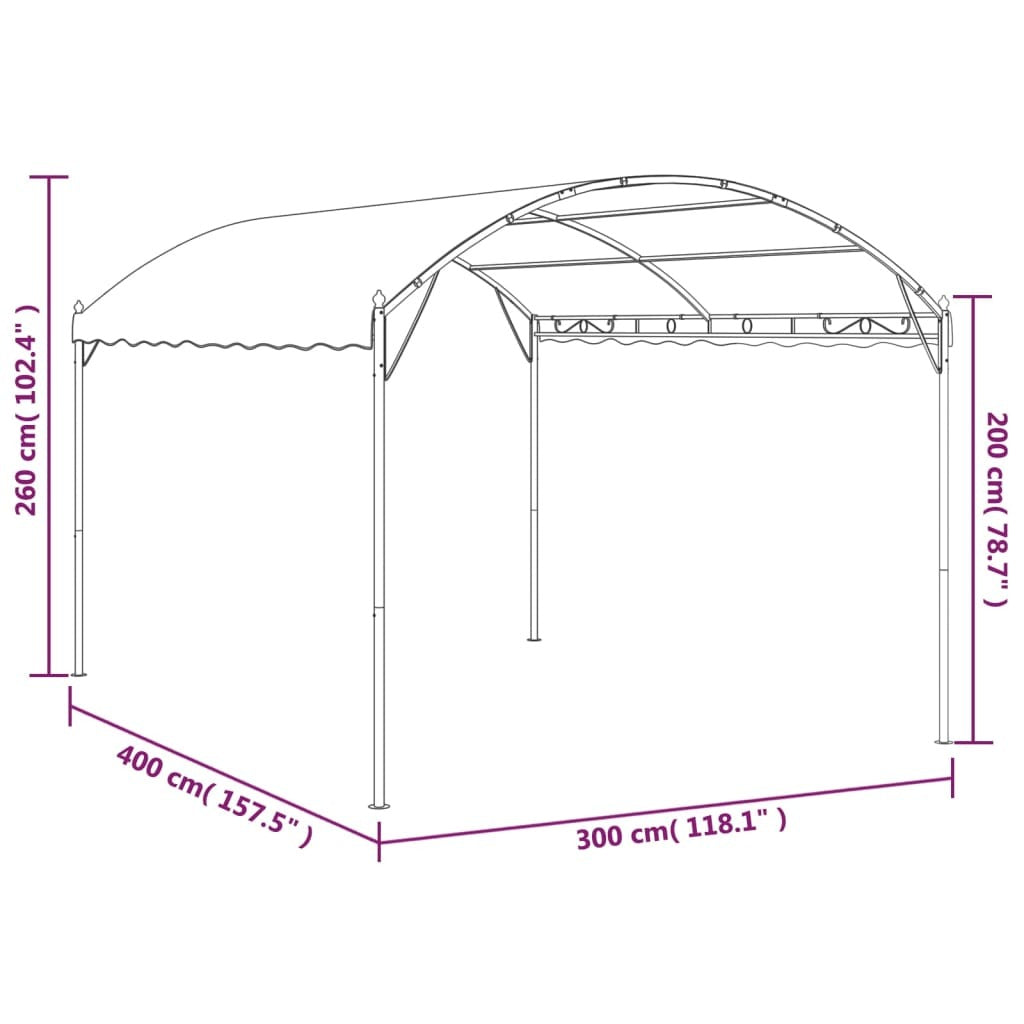 vidaXL Gazebo Fabric Cream