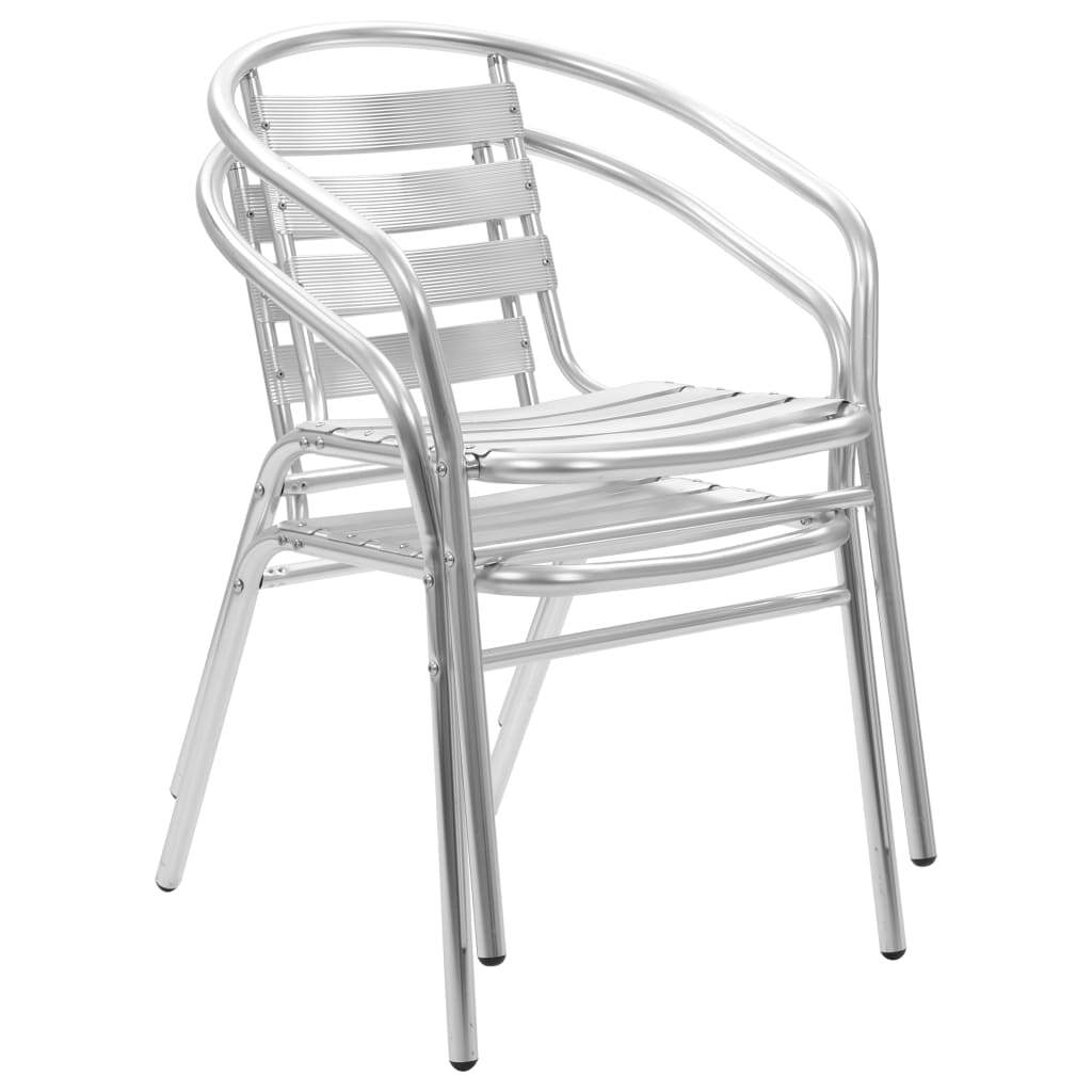 vidaXL Stackable Patio Chairs 2 pcs Aluminum