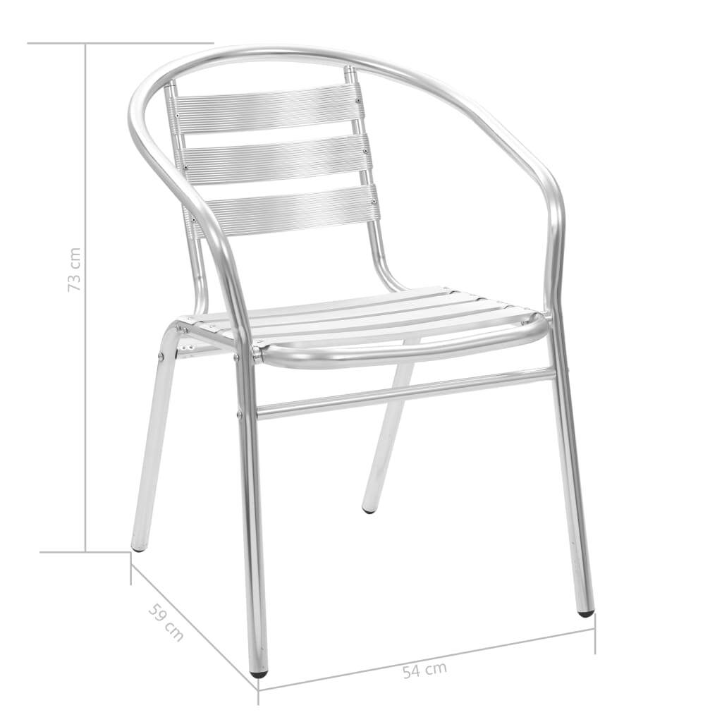 vidaXL Stackable Patio Chairs 2 pcs Aluminum