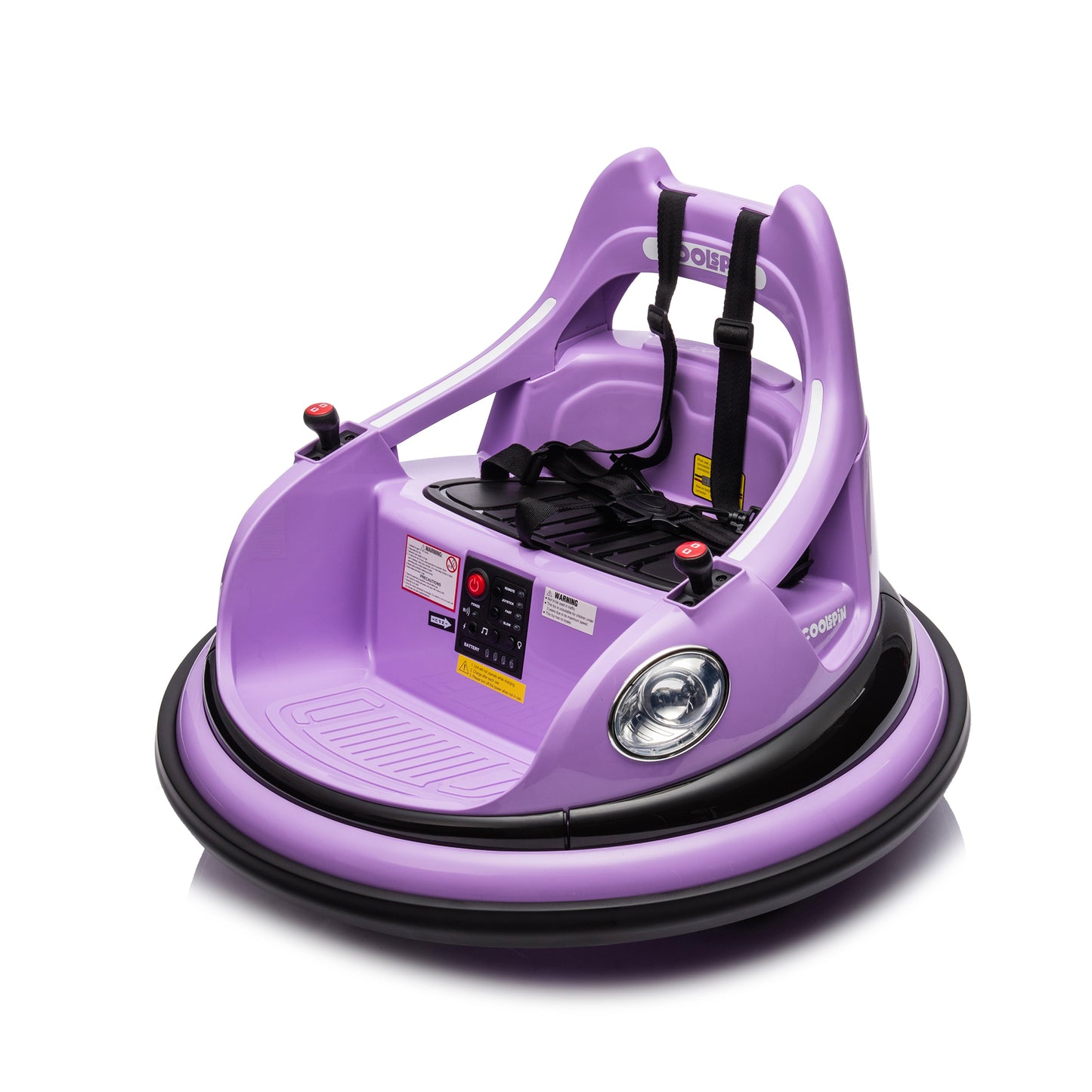 12V ride on bumper car for kids,electric car for kids,1.5-5 Years Old,W/Remote Control, LED Lights, Bluetooth & 360 Degree Spin, Vehicle body with anti-collision padding
Five-point Safety Belt,2wd