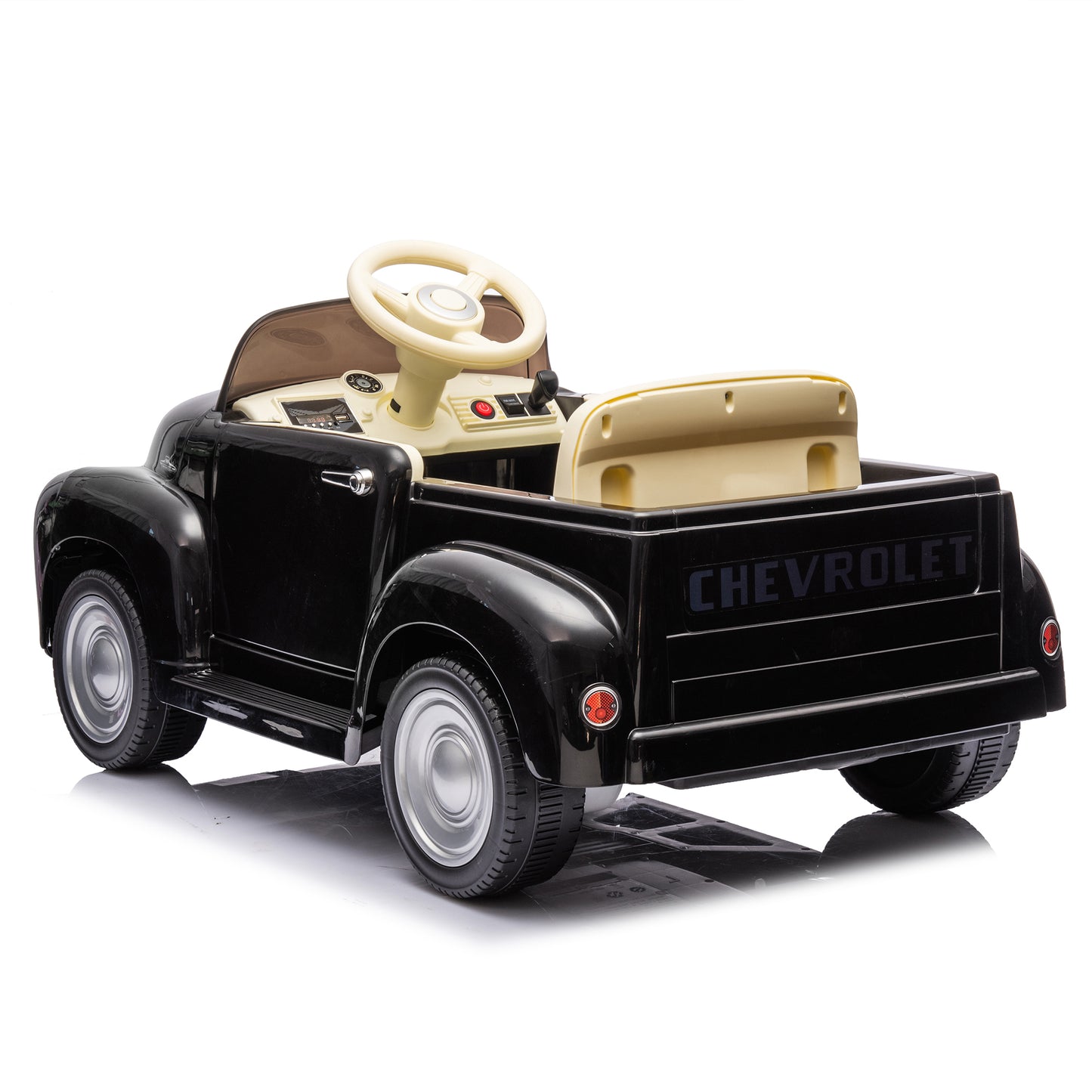 12V Kids Ride On truck car w/parents control, Licensed Chevrolet 3100 pickup,electric car for kid,Vintage modeling,3 speeds,LED Lights,Bluetooth,USB,High-power up to 4.35 km/h,age 3+