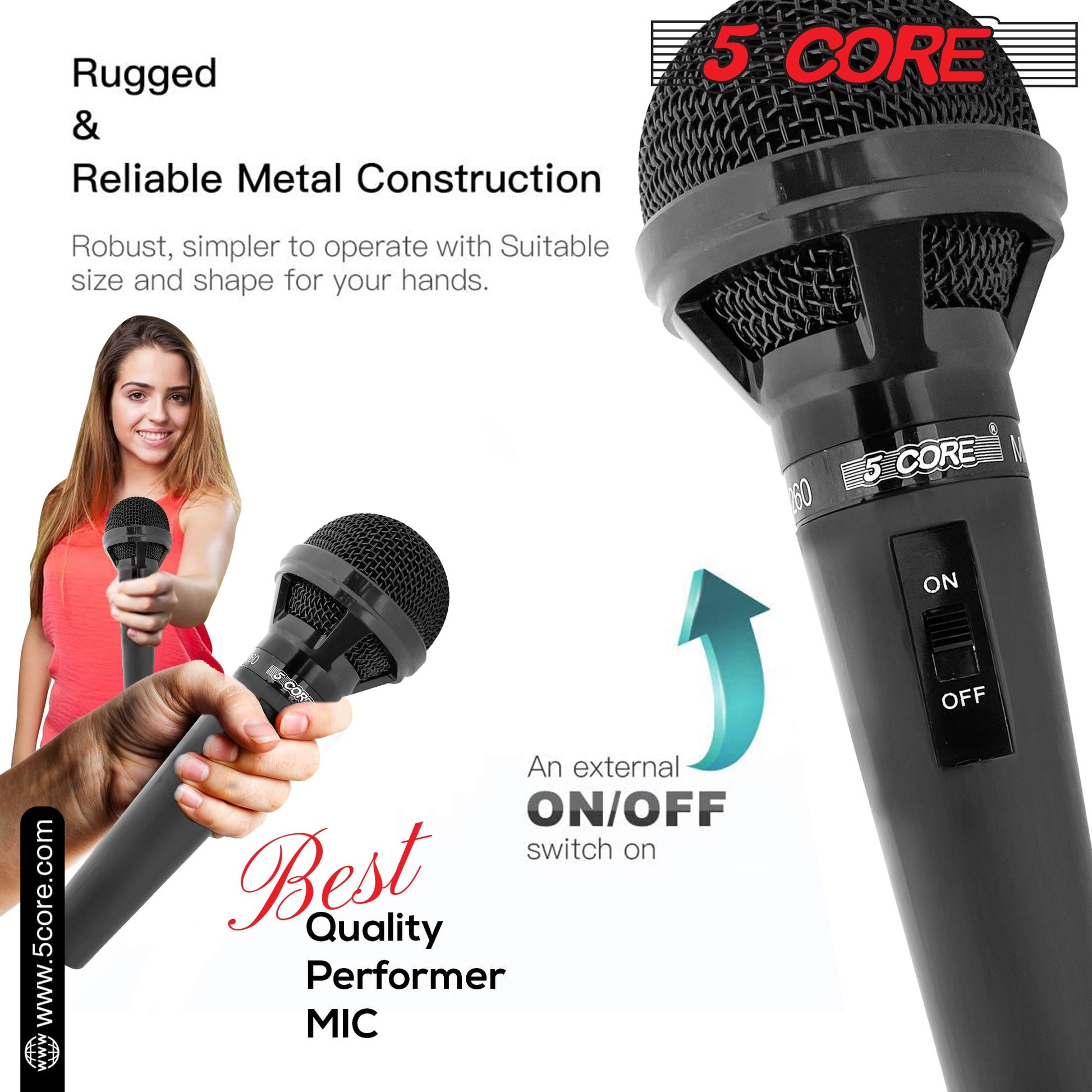 5 Core Microphone For Singing Karaoke Mic XLR Microfono Dynamic Cardioid Unidirectional-2