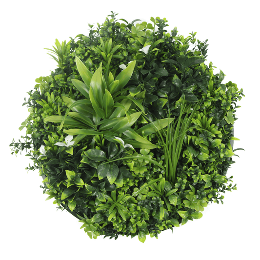 Artificial Green Wall Disc 20" Black Frame UV Resistant - American Smart