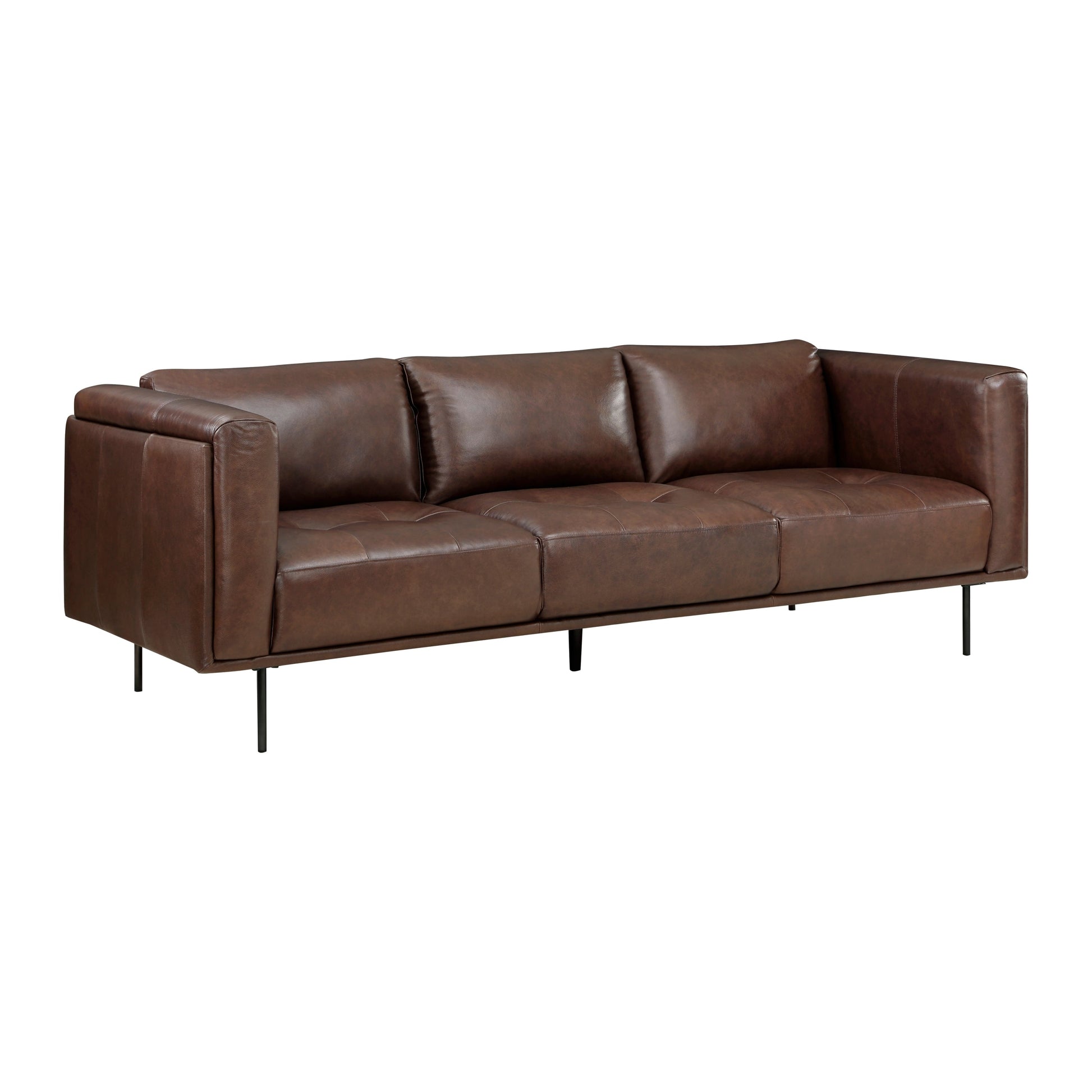 Modern Design Brown Genuine Leather Sofa-1