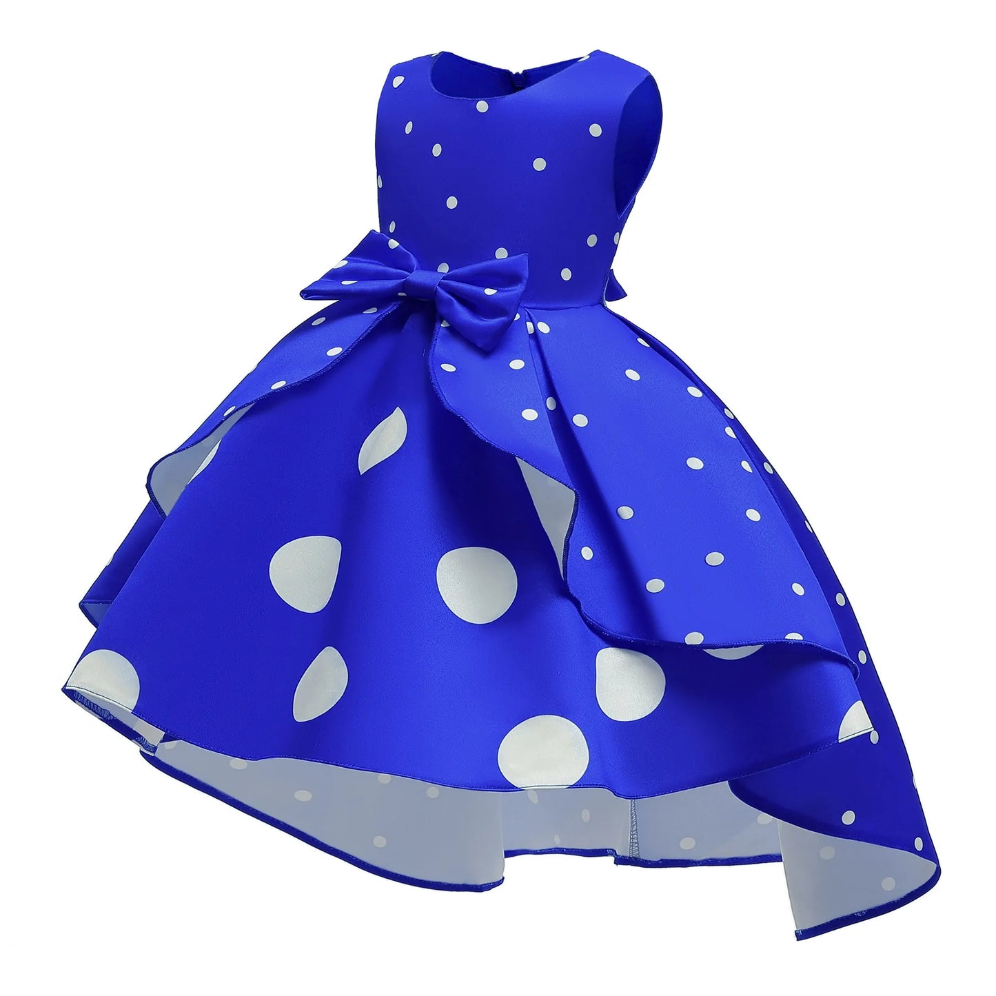Girls Elegant Polka Dots Dress