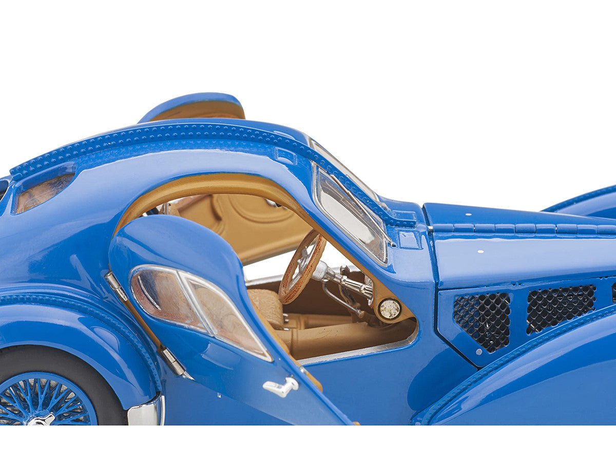 1938 Bugatti Type 57SC Atlantic with Metal Wire-Spoke Wheels Blue 1/43 Diecast Model Car by Autoart-3