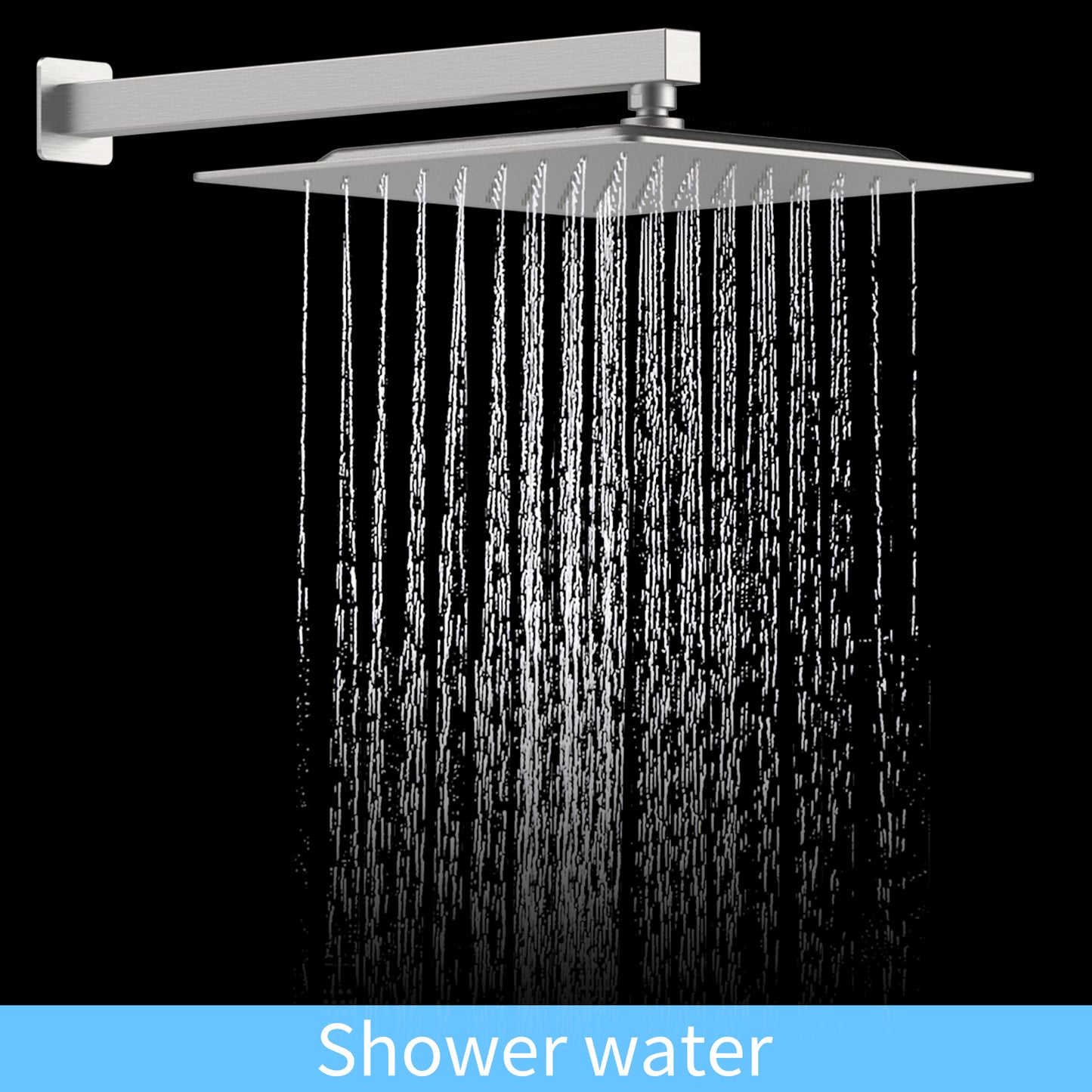 Shower System Shower Faucet Combo Set Wall Mounted with 12" Rainfall Shower Head and handheld shower faucet, Brushed Nickel Finish with Brass Valve Rough-In