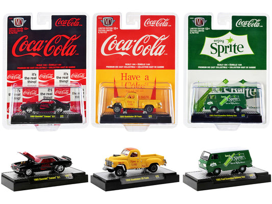"Sodas" Set of 3 pieces Release 20 Limited Edition to 8750 pieces Worldwide 1/64 Diecast Model Cars by M2 Machines-0