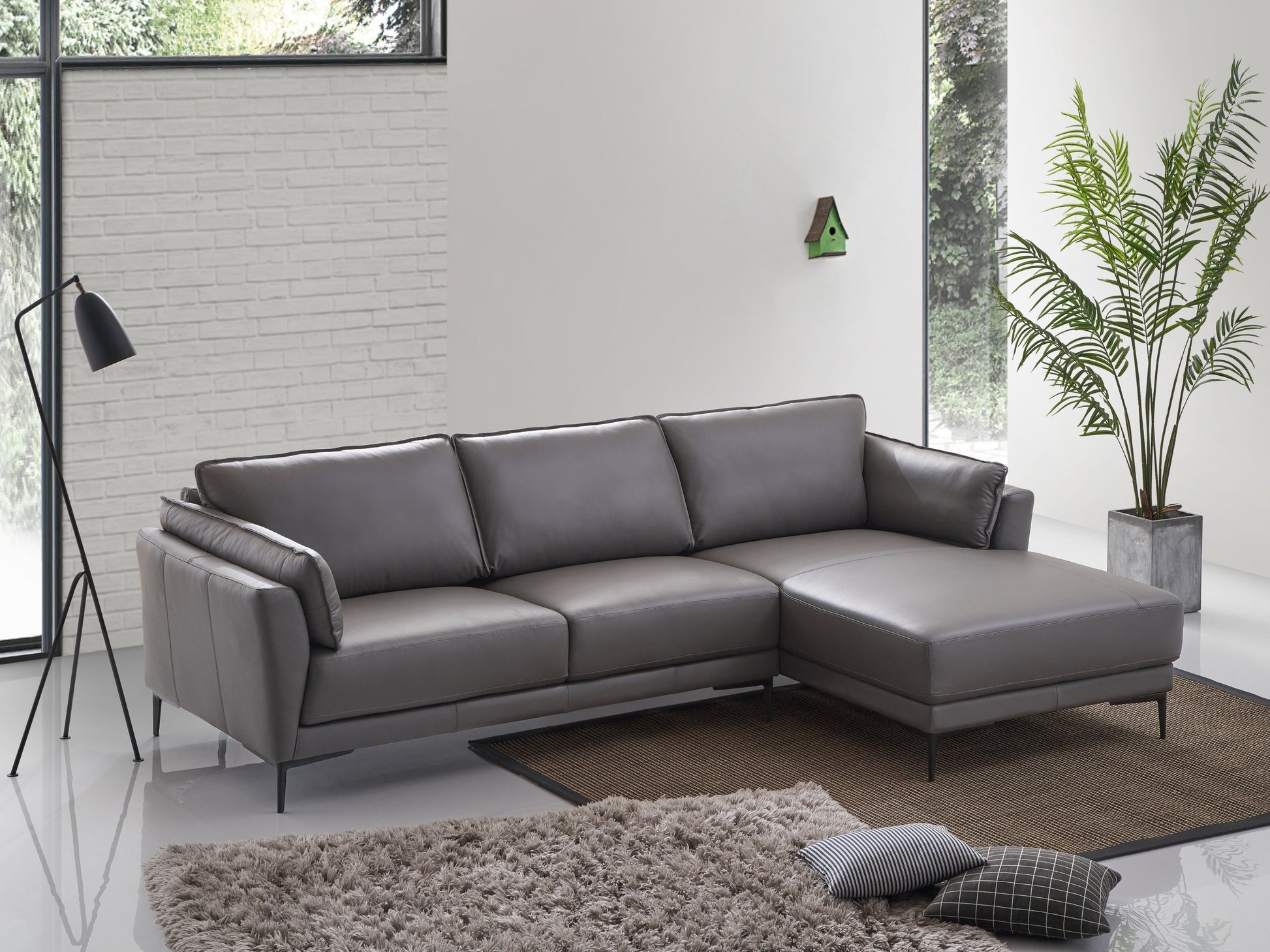 ACME Meka Sectional Sofa, Anthracite Leather-11