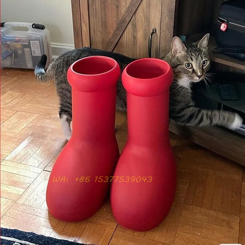 red-rain-boots-thick-bottom