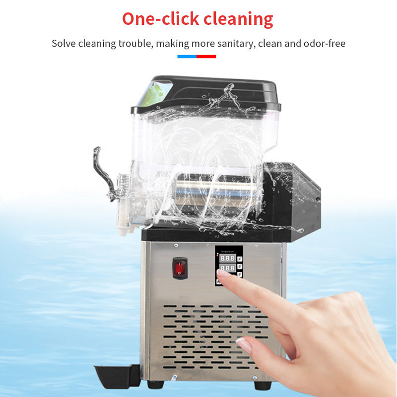 110V Commercial Slushy Machine 45L 3 Tank 1100W Stainless Steel Margarita Frozen Drink With Powerful Compressor Efficient Cooling Perfect for Supermarkets Cafes Restaurants Bars