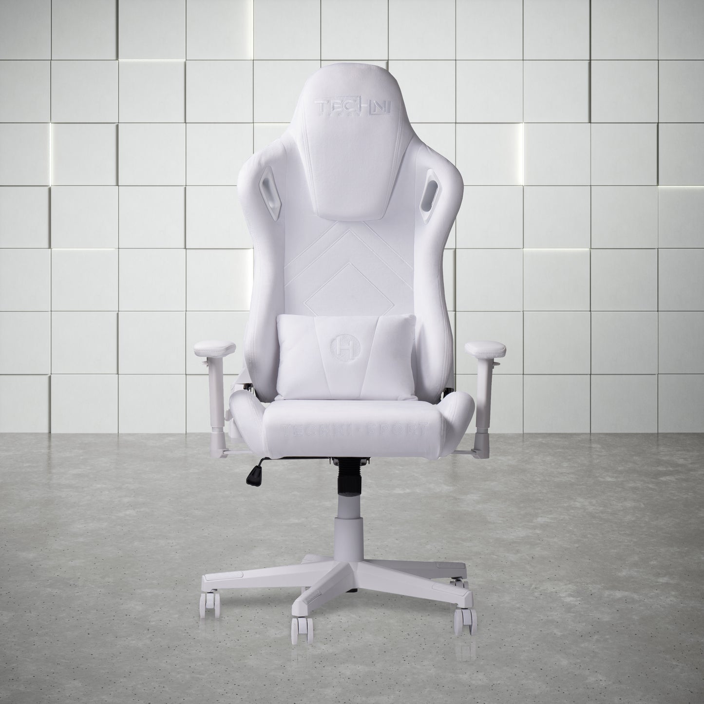 Techni Sport TSF45C Velvet Memory Foam Gaming Chair – White