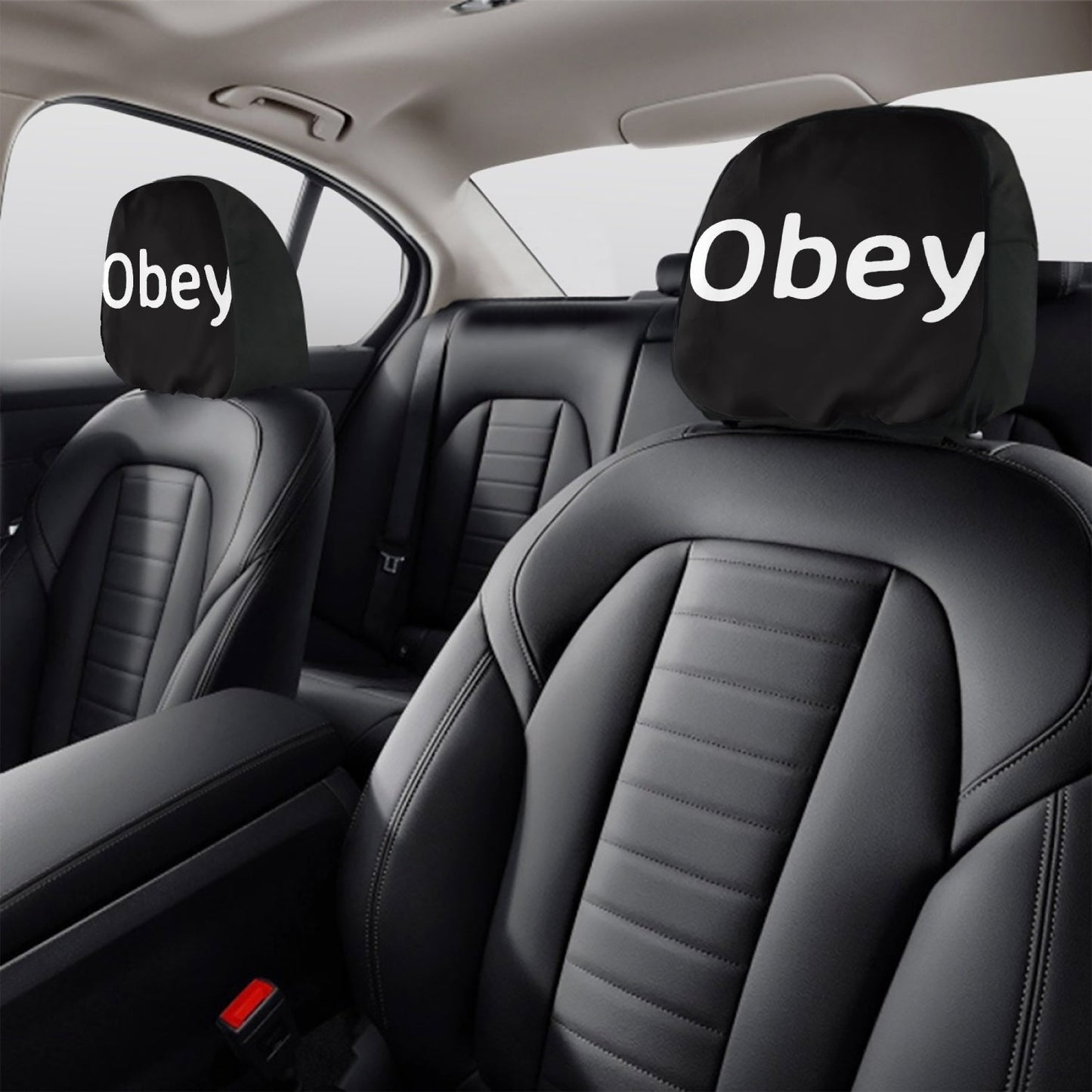 Car Headrest Covers - 2Pcs - Obey-0