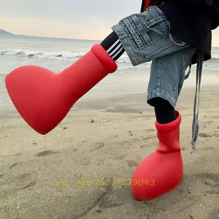 red-rain-boots-thick-bottom