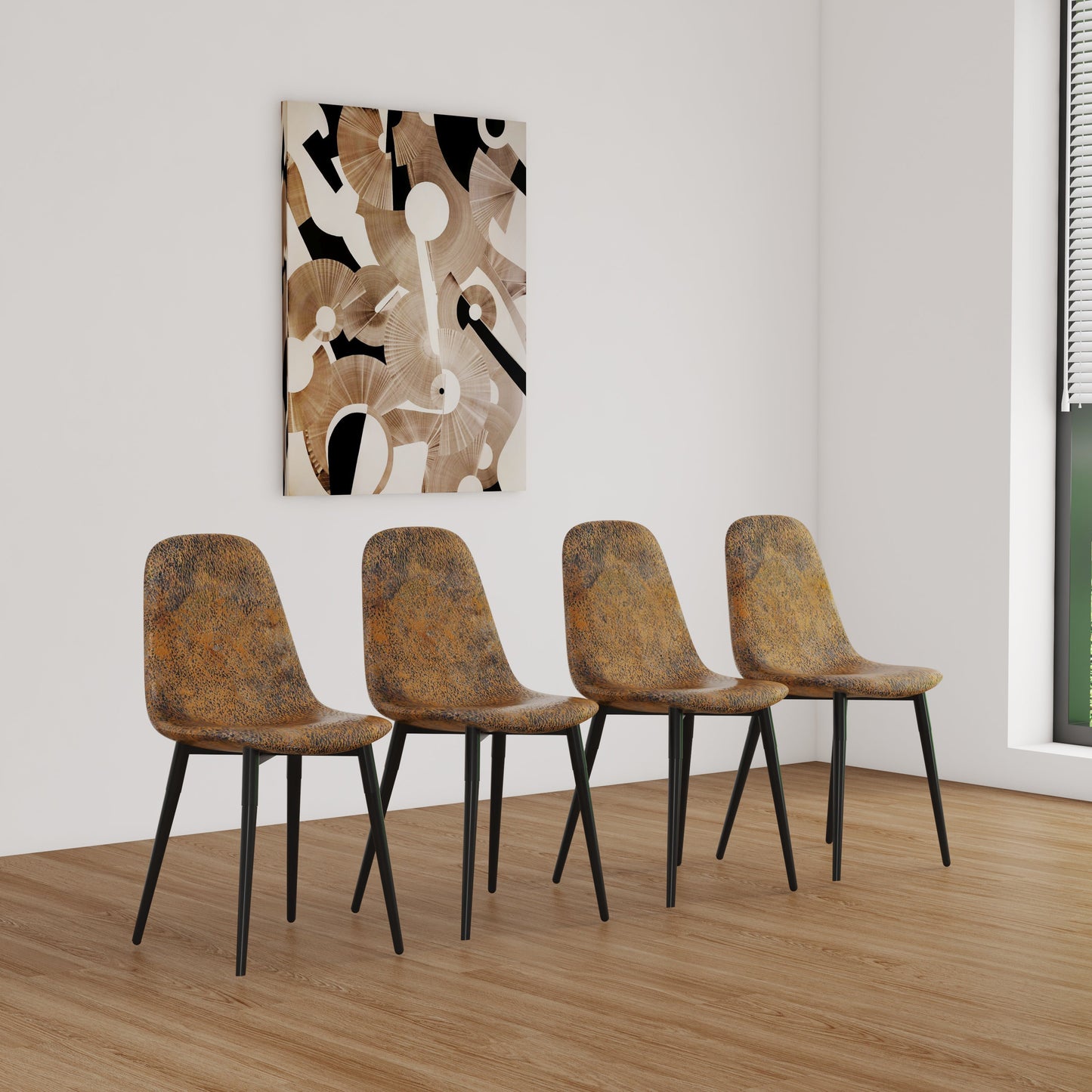 Dining Table and 4 Modern Dining Chairs-3