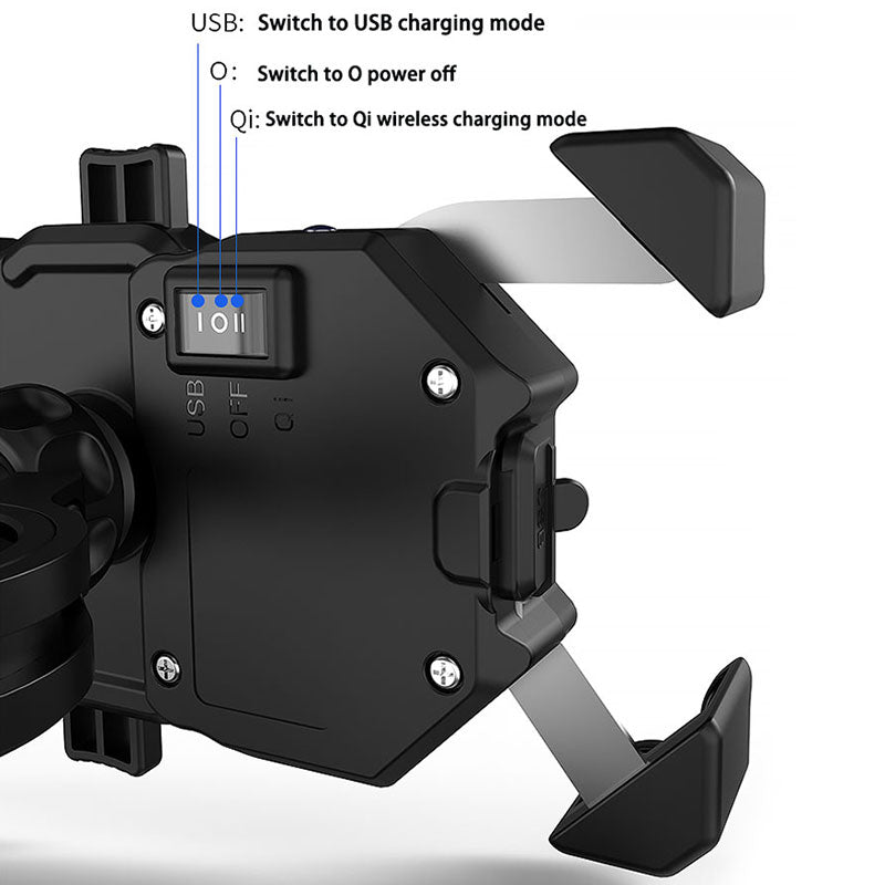 Motorcycle/Bike Phone Holder with Wireless Fast Charging