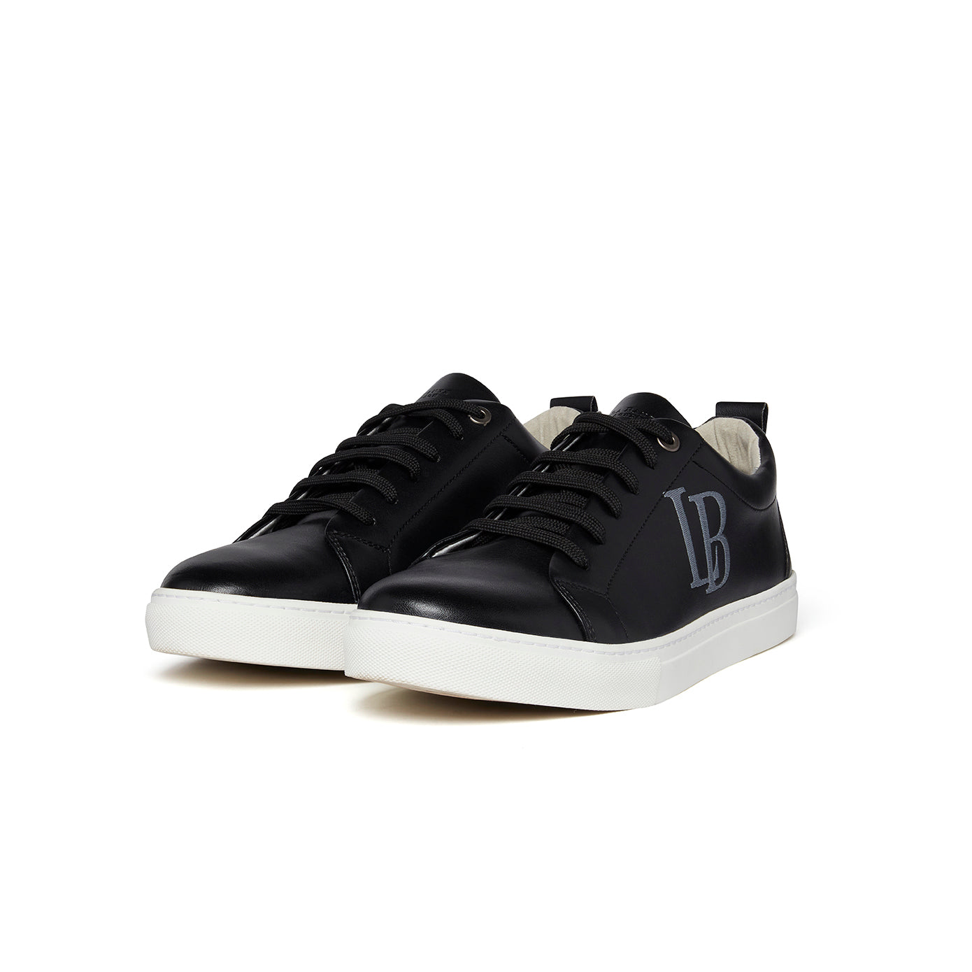 LB Black Apple Leather Sneakers for Women-1