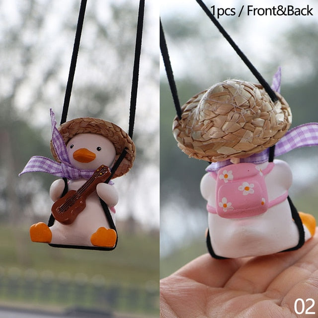 car-pendant-cute-swinging-duck