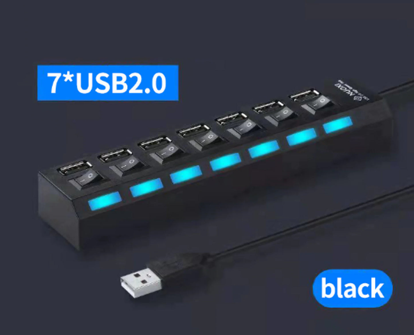 USB Hub 2.0 Hub Multi USB Splitter With Switch