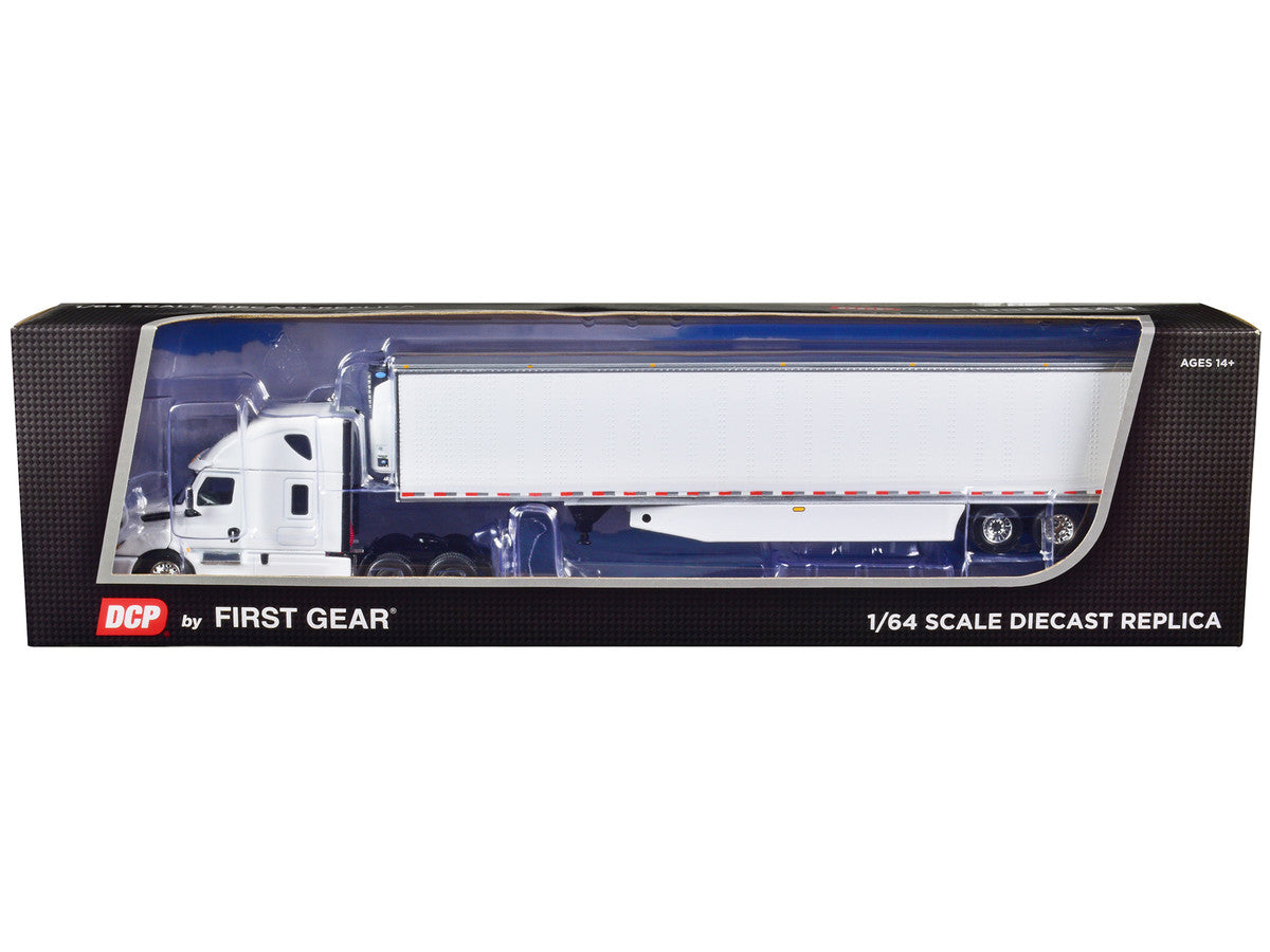 2018 Freightliner Cascadia High Roof Sleeper Cab with 53' Utility Reefer Trailer White 1/64 Diecast Model by DCP/First Gear-2