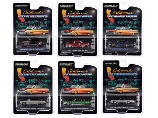 "California Lowriders" Set of 6 pieces Series 5 1/64 Diecast Model Cars by Greenlight-0