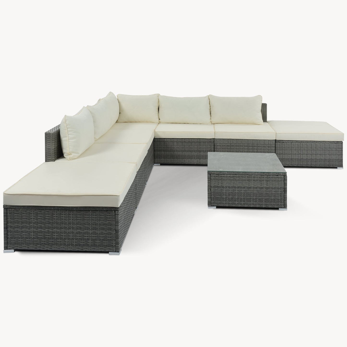 8-Pieces Outdoor Patio Furniture Set-4