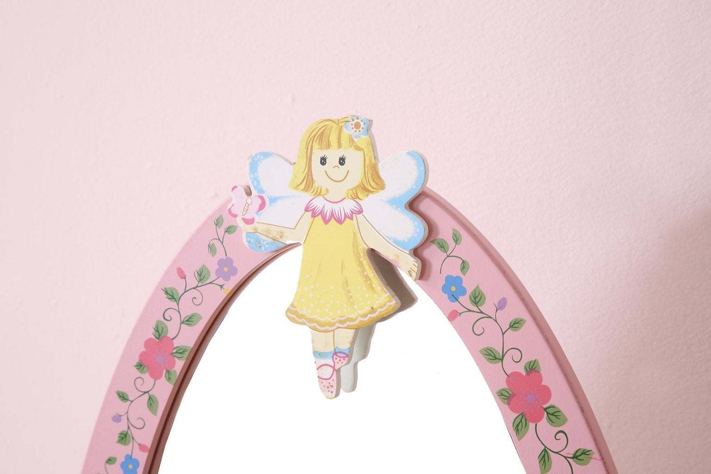 Kids Funnel Olivia the Fairy Girls Wooden Standing Mirror