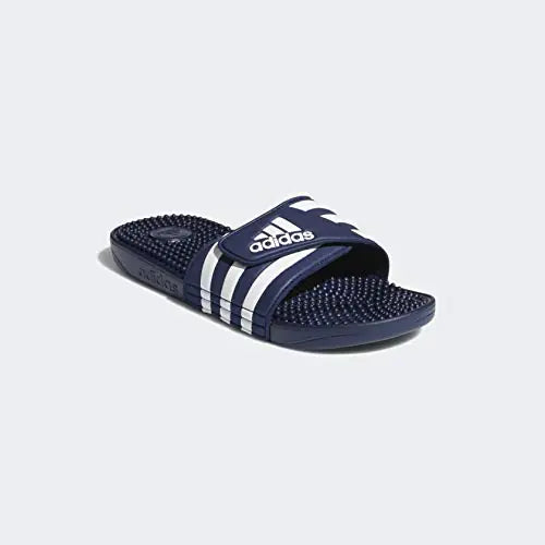 adidas Unisex-Adult Adissage Slides Sandal 14 Women/13 Men Dark Blue/White/Dark Blue