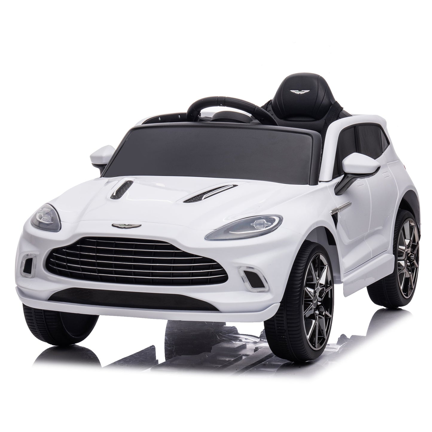 12V Dual-drive remote control electric Kid Ride On Car,Battery Powered Kids Ride-on Car White, 4 Wheels Children toys vehicle,LED Headlights,remote control,music,USB.