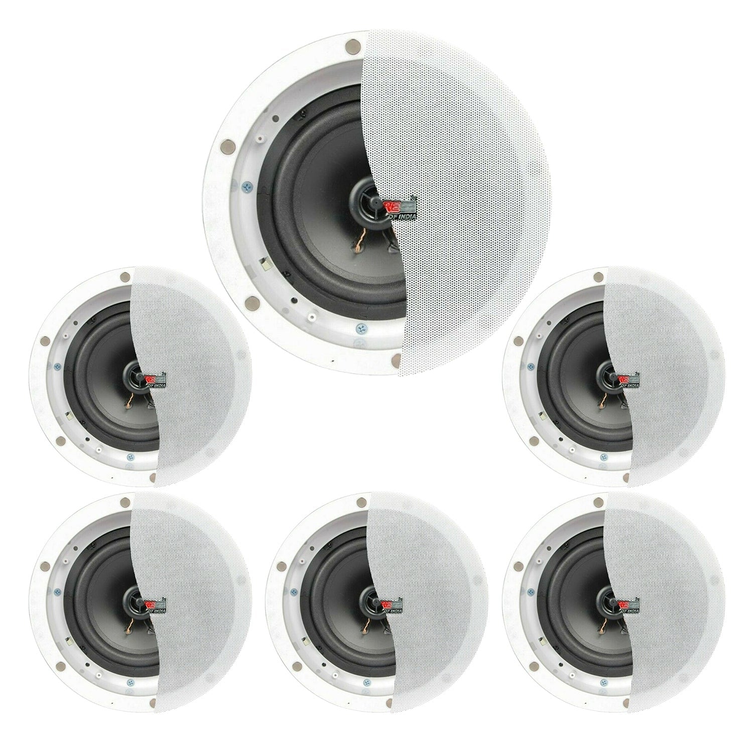 5 Core 6.5 inch Ceiling Speaker 60W Peak 2-Way Home Audio In Wall Speakers w Tweeter-7