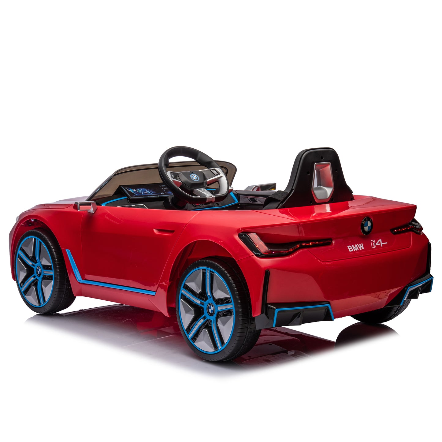 Licensed BMW I4,12v Kids ride on car 2.4G W/Parents Remote Control,electric car for kids,Three speed adjustable,Power display, USB,MP3 ,Bluetooth,LED light,Two-point safety belt,story