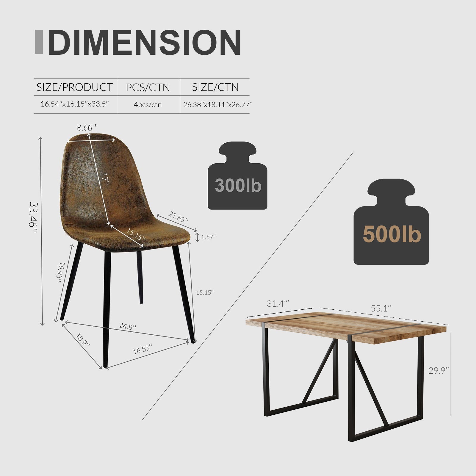 Dining Table and 4 Modern Dining Chairs-8