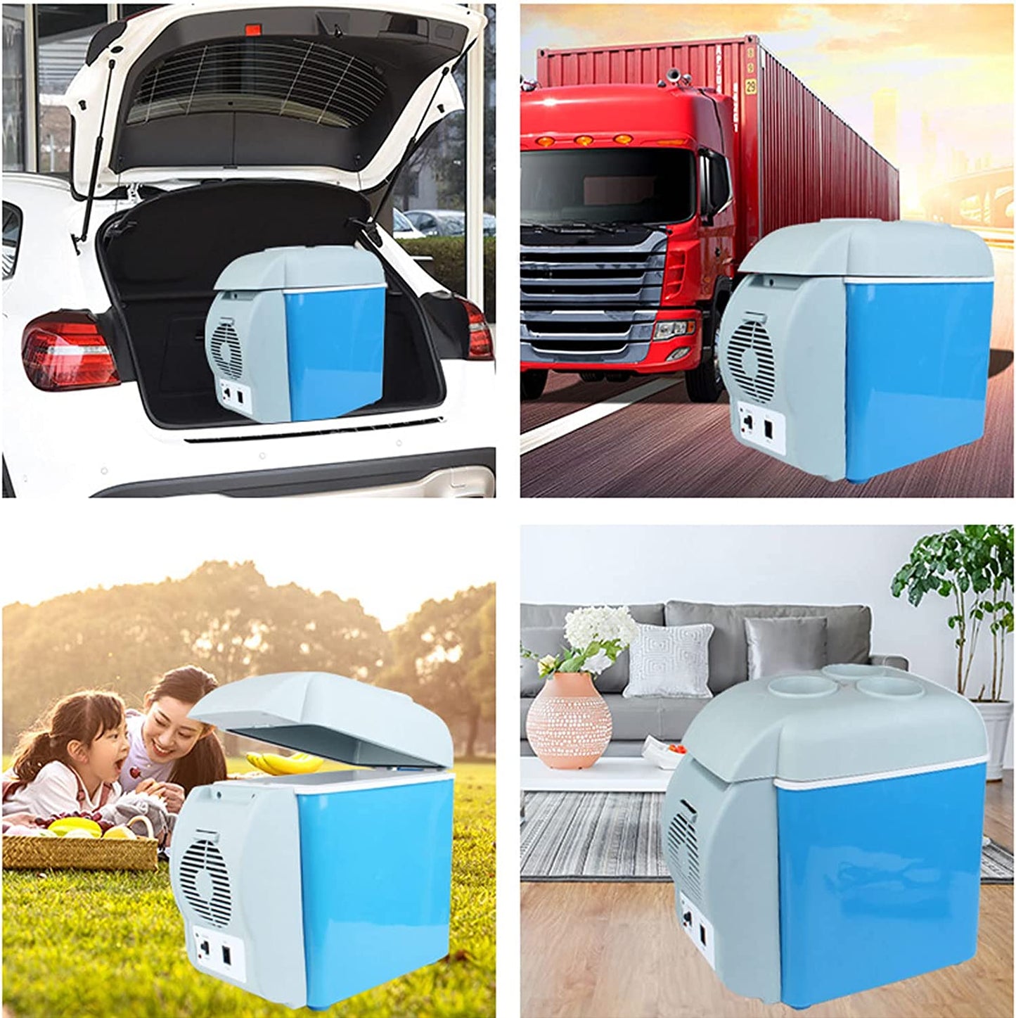 7.5L Car Refrigerator And Warmer Portable Cooler 12V Travel Food Beverage Saver