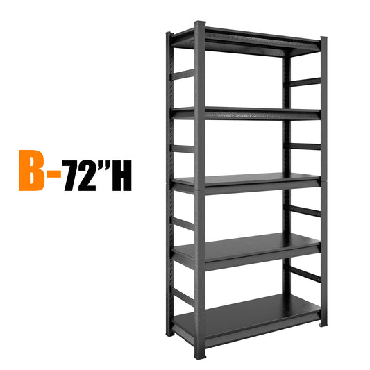 Storage Shelves  5 Tier Heavy Duty Metal Shelving Unit Adjustable Shelving Units and Storage Rack Kitchen Garage Shelf H72 * W35.4 * D15.7