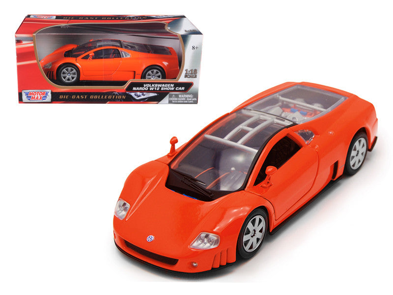 Volkswagen Nardo W12 Show Car Orange 1/18 Diecast Model Car by Motormax-0