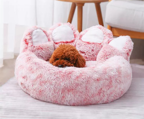 Long Plush Cat Bed